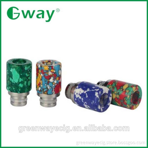 2015 latest wide bore 510 stone texture turquoise drip tip for atomizer multi colors by greenway